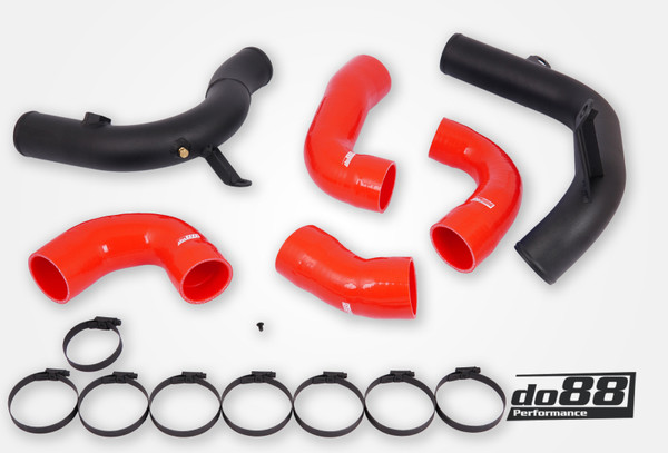 AUDI / VW - 2.0 TSI EA888 Gen4 (245hp) OEM IC Pressure pipes, Red hoses