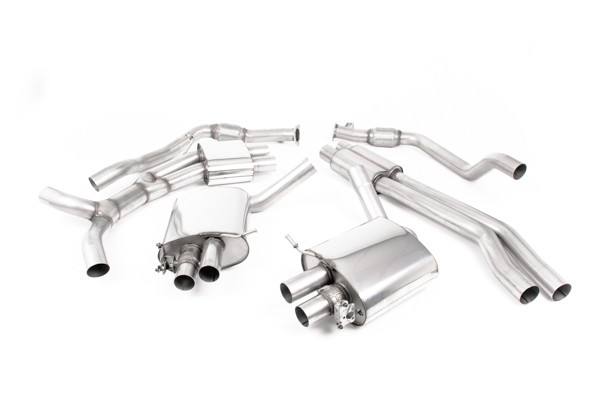 Milltek Sport Cat Back Resonated EC Approved - with Cerakote Black Oval Tips | SSXAU754