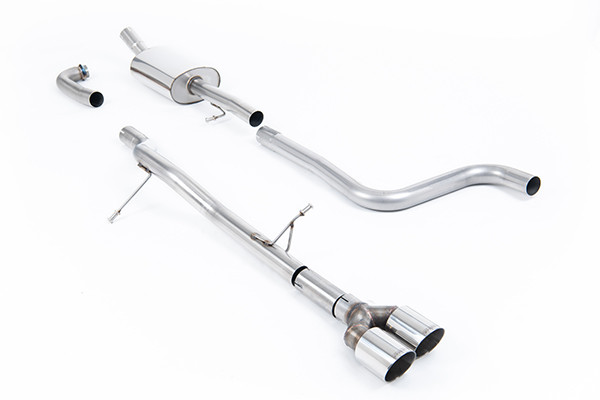 Milltek Non-Resonated (Louder) Cat-Back Exhaust System with Twin GT-90 Polished Trims