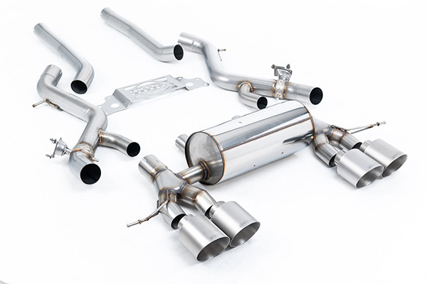 Milltek Non-Resonated Secondary Cat Back System with GT-115 Brushed Titanium Trims