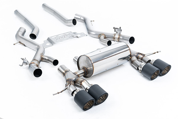 Milltek Non-Resonated Secondary Cat Back System with JET-115 Carbon Trims