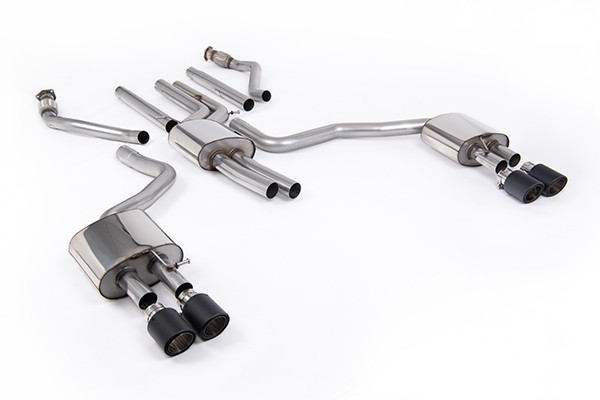 Milltek Resonated Cat Back with Carbon Trims