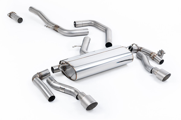Milltek OPF/GPF Back System with GT-100 Brushed Titanium Trims