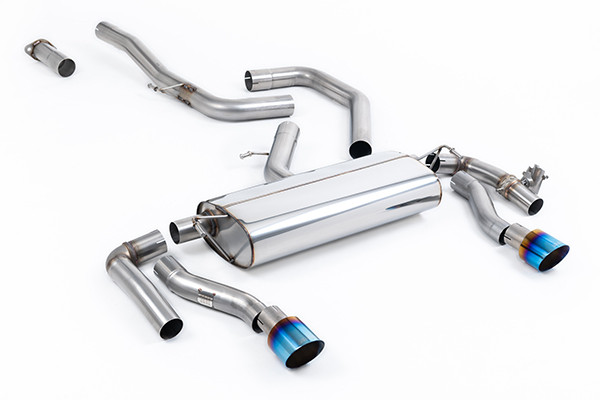 Milltek OPF/GPF Back System with GT-100 Burnt/Blue Titanium Trims