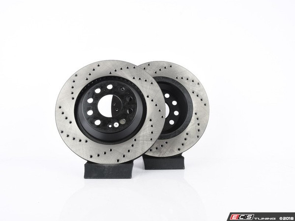 Rear V4 Cross Drilled Brake Rotors - Pair (310x22)