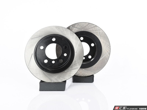 Rear V4 Slotted Brake Rotors - Pair 11.65" (296x10)