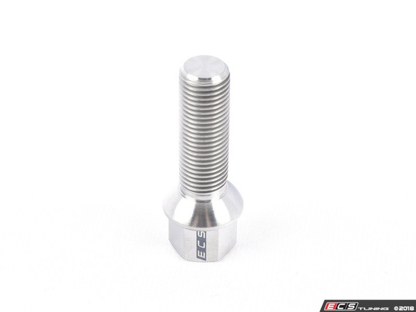 Titanium Ball Seat Wheel Bolt - 14x1.5x40mm - Priced Each