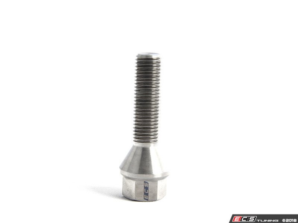 Titanium Conical Seat Wheel Bolt - 12x1.5x40mm - Priced Each