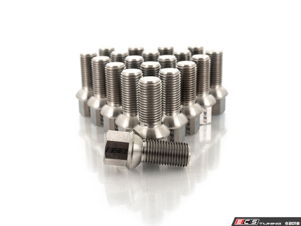 Titanium Ball Seat Wheel Bolt - 14x1.5x27mm - Set Of 20