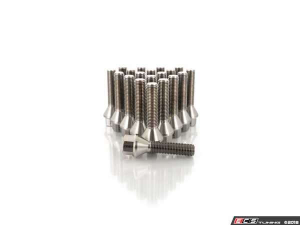 Titanium Conical Seat Wheel Bolt - 14x1.25x45mm - Set Of 20