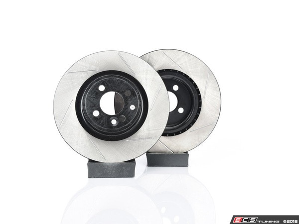 Front V4 Slotted JCW Rotors - Pair 12.44" (316x22)