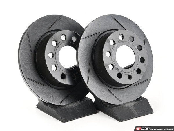 Rear V5 Slotted Brake Rotors - Set (253x10)