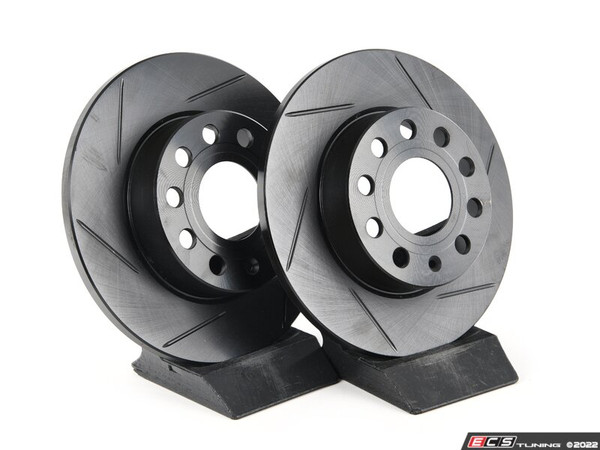 Rear V5 Slotted Brake Rotors - Set (260x12)