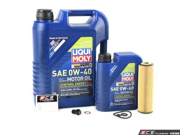 Liqui Moly Synthoil Oil Service Kit (0w-40) - With ECS Magnetic Drain Plug