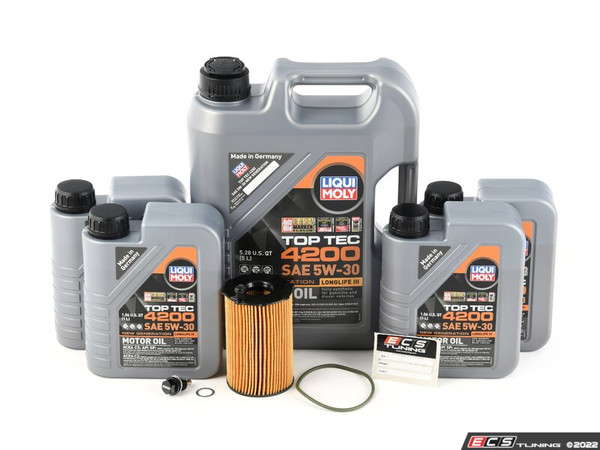 Liqui Moly TopTech 4200 Diesel Oil Service Kit (5w-30) - With ECS Magnetic Drain Plug