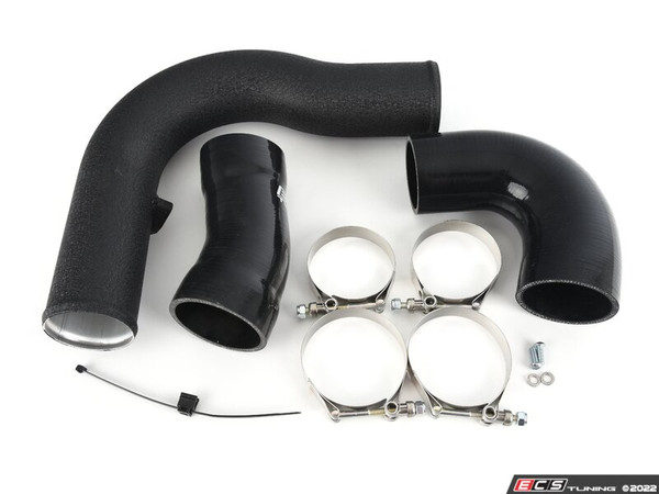 MK8 GTI Throttle Body Charge Pipe Kit - Wrinkle Black