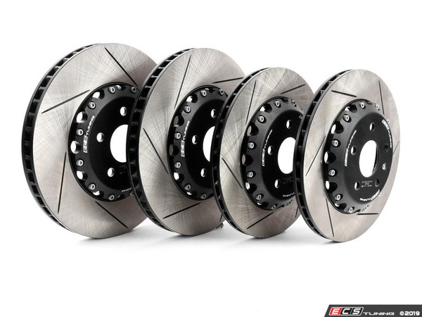 Front and Rear Slotted 2-Piece Semi-Floating Brake Rotor Kit (340x30/300x12)