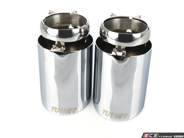 3.5" Mirror Chrome Swivel Exhaust Tips - Set of 2