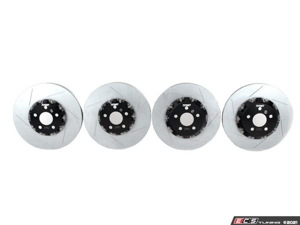 Turner Motorsport Front And Rear Full-Floating Slotted TrackSport Rotors Set - (348x36)/(345x24)
