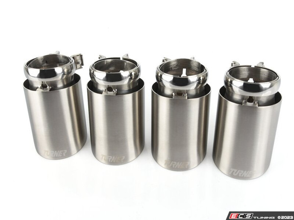 3.5" Brushed Aluminum Swivel Exhaust Tips - Set of 4