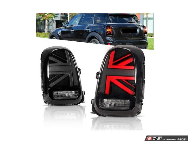 Union Jack Taillight LED Piano Black Smoked - Set