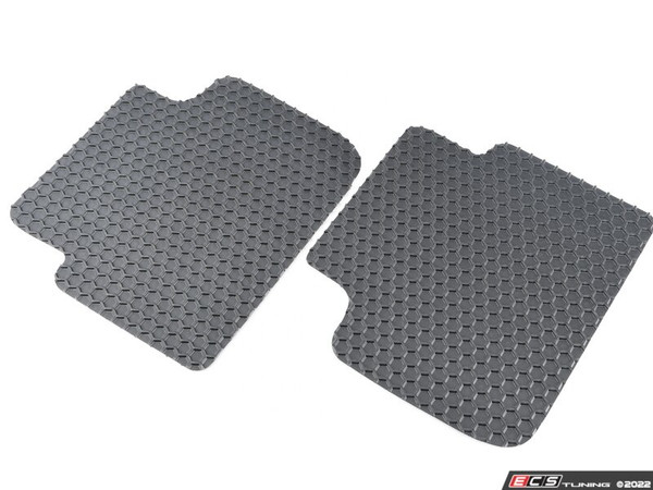 Hex-O-Mat Custom All-Weather Floor Mats - Rear Mat Set Only - Black - Bavarian Autosport