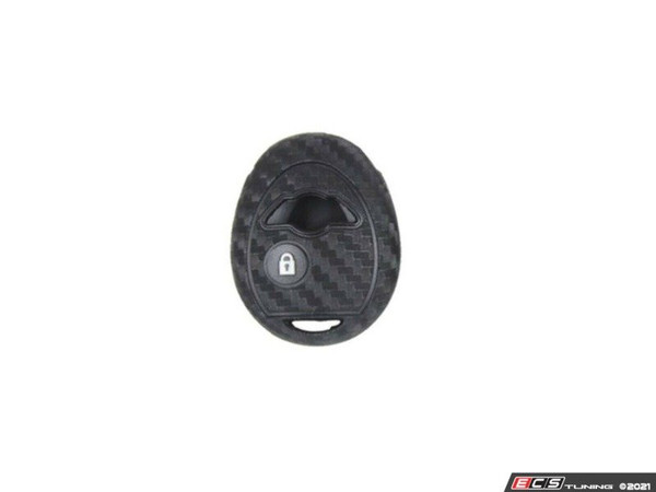 Carbon Fiber Pattern Soft Silicone Key Fob Cover - ES4476469