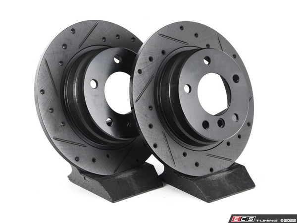 Rear V5 Drilled & Slotted Brake Rotors - Set (280x10) - ES4668995