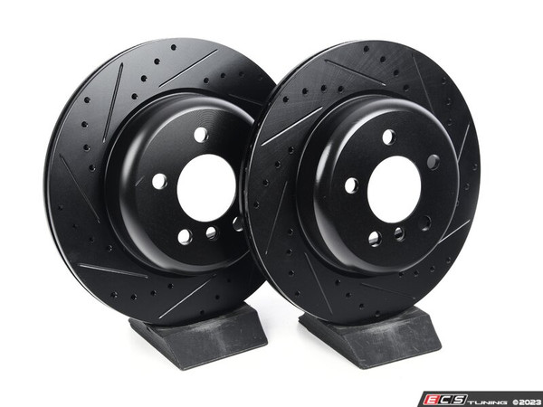 Rear V5 Drilled & Slotted Brake Rotors - Set (330x20) - ES4668640