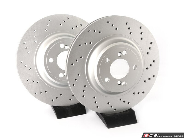 Rear V5 Drilled Brake Rotors - Set (370x24) - ES4669049