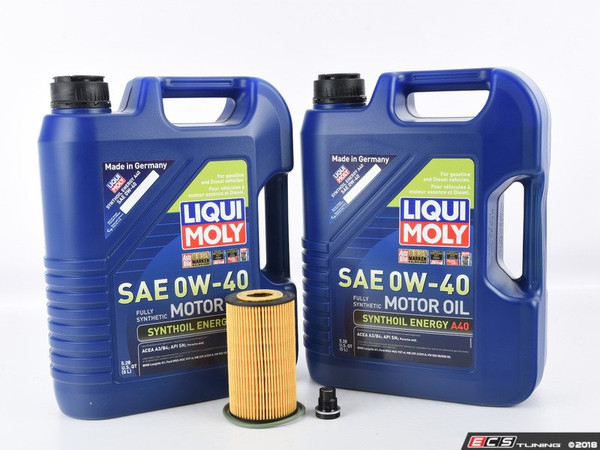 Liqui Moly Synthoil Oil Service Kit (0w-40) - With ECS Magnetic Drain Plug - ES3617790