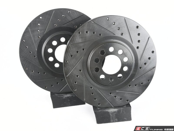 Front V5 Drilled & Slotted Brake Rotors - Set (312x25) - ES4668204