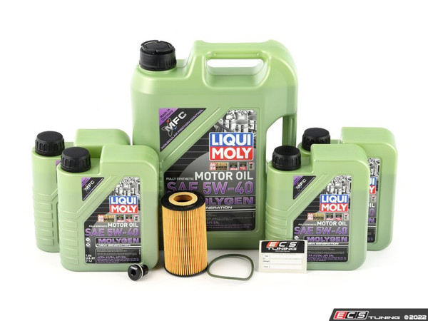 Liqui Moly Molygen Oil Service Kit (5w-40) - With ECS Magnetic Drain Plug - ES4642997