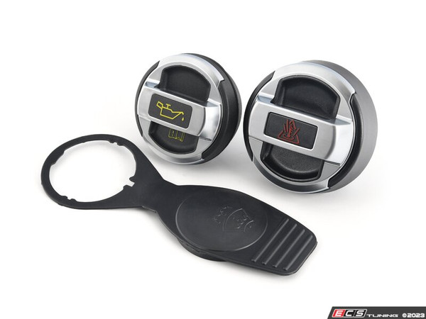 R8 Caps & Black Washer Fluid Reservoir Cap Set - ES4707624