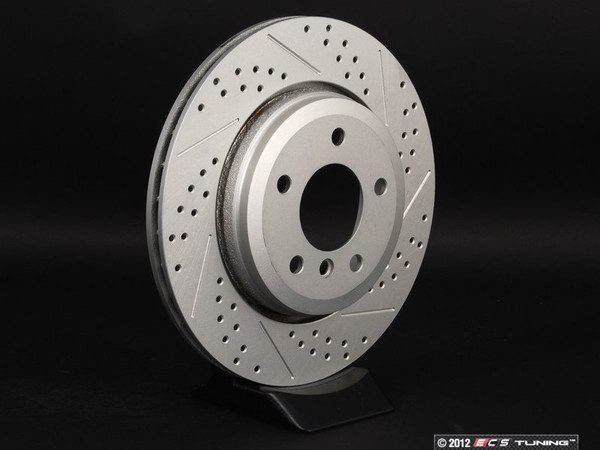 Brake Rotor - Cross Drilled & Slotted Geomet Coated - Left - ES2194027