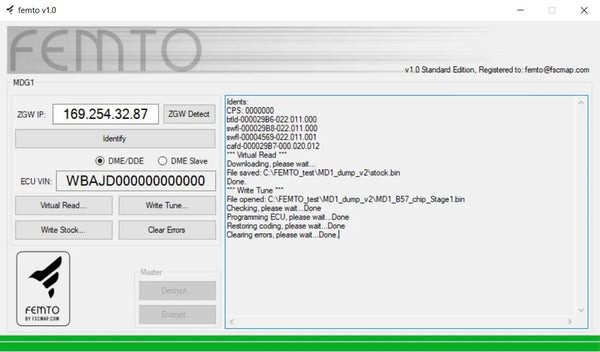 Active Autowerke Femto End User Software Tool - F-series / G-series prior to 11 / 2019 SW | 16-903