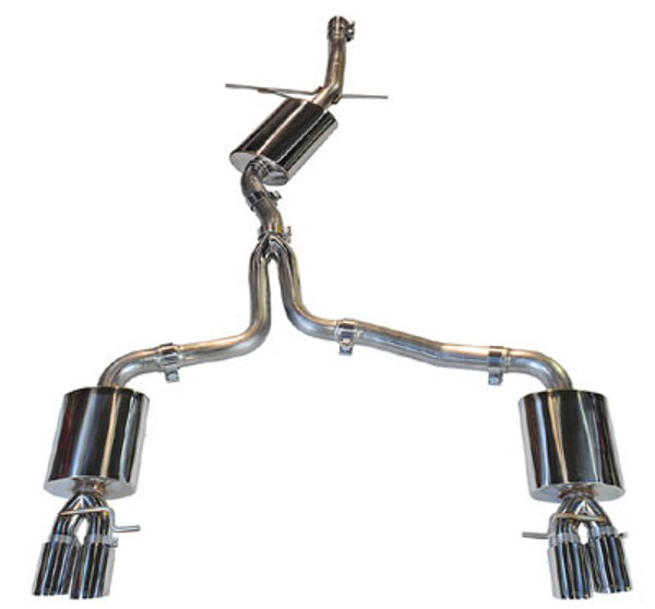 AWE Tuning A5 2.0T Touring Edition Exhaust - Quad Outlet, Polished Silver Tips