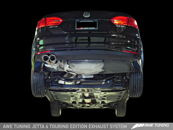 AWE Tuning Mk6 Jetta 2.5L Touring Edition Exhaust - Polished Silver Tips