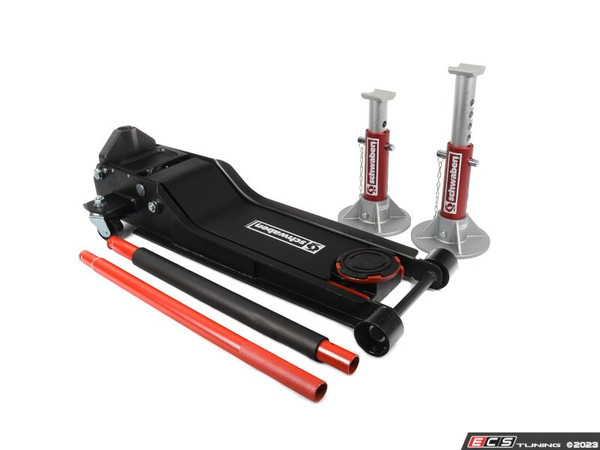 Schwaben Long Low-Profile High-Lift Floor Jack With Aluminum 3-Ton Jack Stands | ES4765656