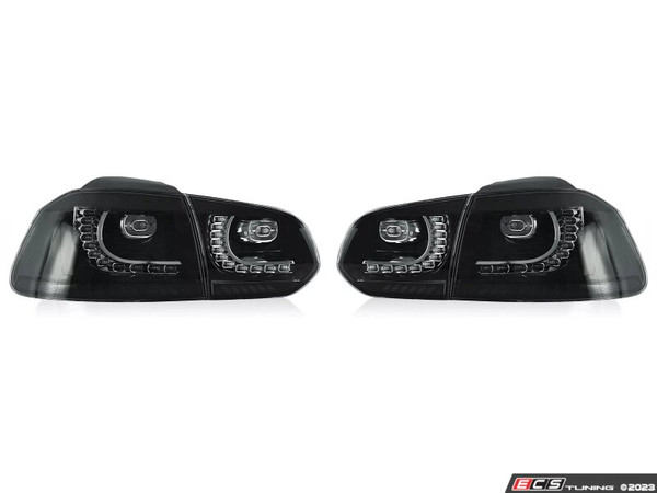 MK6 European LED Dynamic Tail Light Set - Smoked | ES4810453