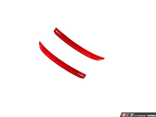 JCW Pro Style Rear Spoiler Extensions Gloss RED  - Pair | ES4768276