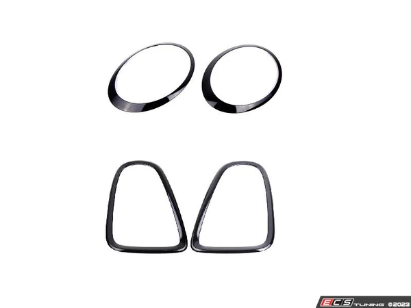 Headlight & Taillight Trim Rings Jet Black  R56 R57 R58 R59 | ES4750858