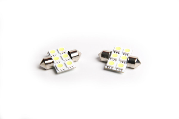 EMD Festoon 31mm 6SMD 5050W LED - Pair