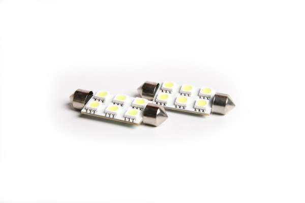 EMD Festoon 42mm 6SMD 5050W LED - Pair