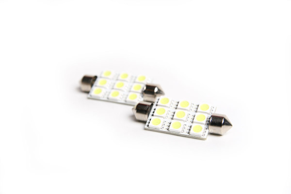 EMD Festoon 44mm 9SMD 5050W LED - Pair