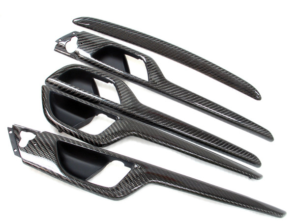 Carbon Fiber Interior Door Trim - Silver - S60 & V70