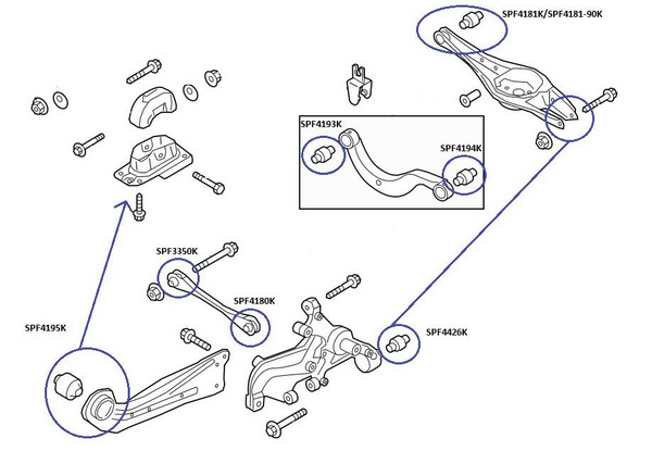 Control Arm Upper-Outer Bush Kit - Rear Suspension | SPF4194K