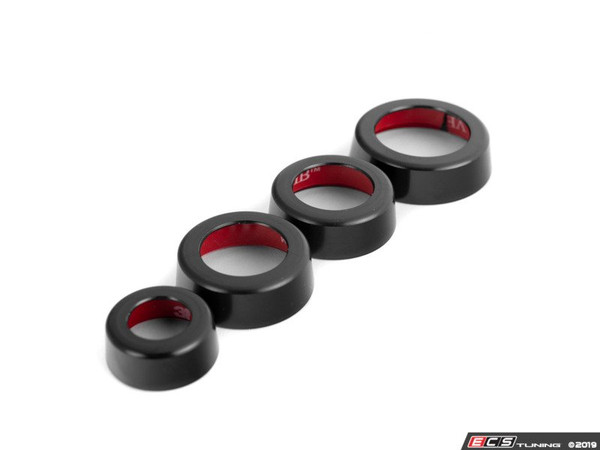 Audi B8 Billet Aluminum Control Ring Kit - SMOOTH - Black Anodized