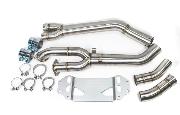 EST Non Resonated Single Midpipe w/Brace - BMW G87 M2 S58