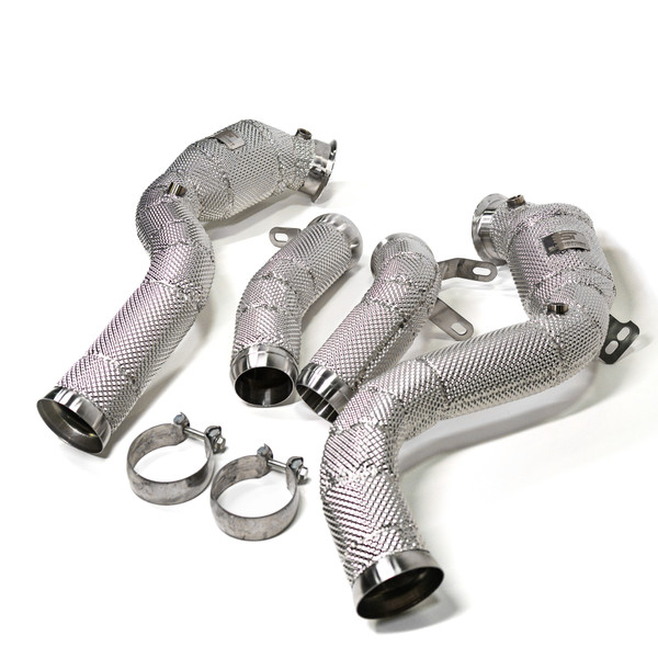 EST High Flow Catted Downpipe w/Heat Shield - M177 GLC63 / GLC63S AMG 4.0T